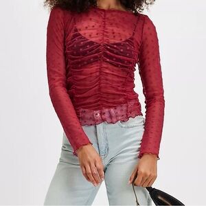 New Without Tags -Brand new Free People layering top Red size Small. Never worn.